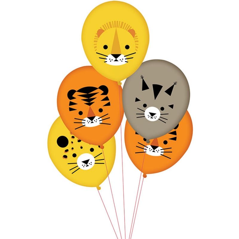 Ballons de baudruche félin The Eye of the Tiger (5 pièces) My Little Day