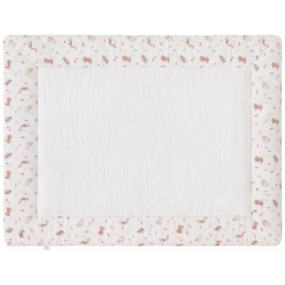 Tapis de jeu réversible et fond de parc clairière et microfibre blanc (75x95 cm) BB & Co