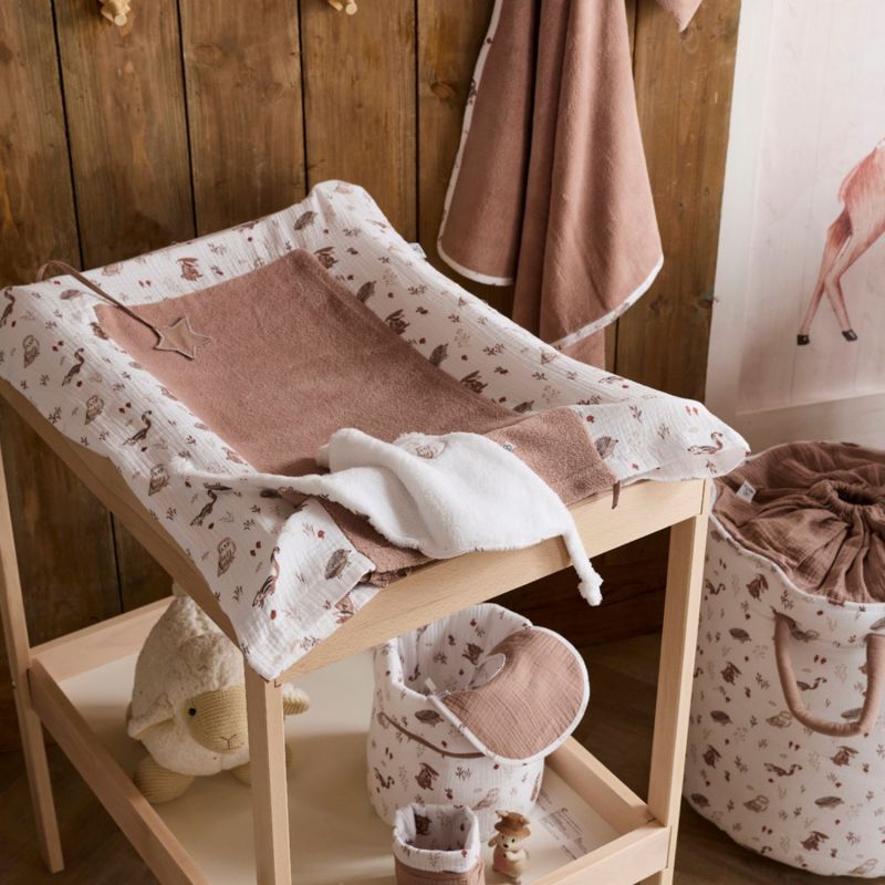 Tapis de jeu réversible et fond de parc clairière et microfibre blanc (75x95 cm) BB & Co Ambiance 2