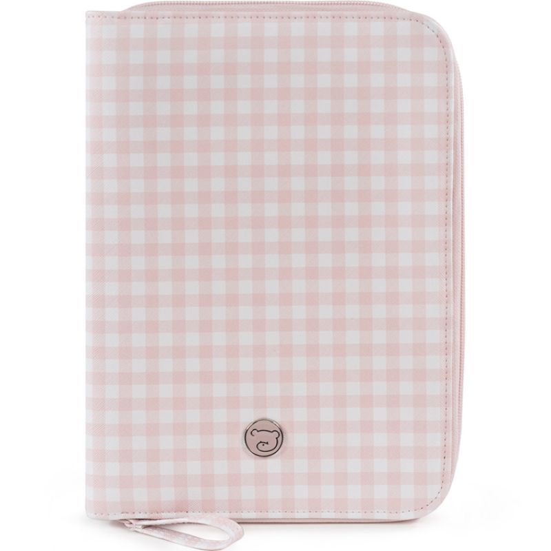 Protège carnet de santé Together Vichy rose et blanc Pasito a pasito