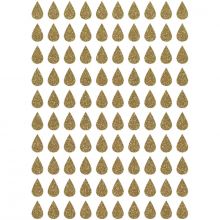 Stickers gouttes glitter doré (18 x 24 cm)  par Lilipinso