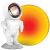 Variation Blanc, gris du produit Projecteur Astrolight Jaune Sunset de la marque MOB