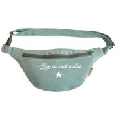 Sac banane vert amande (personnalisable)