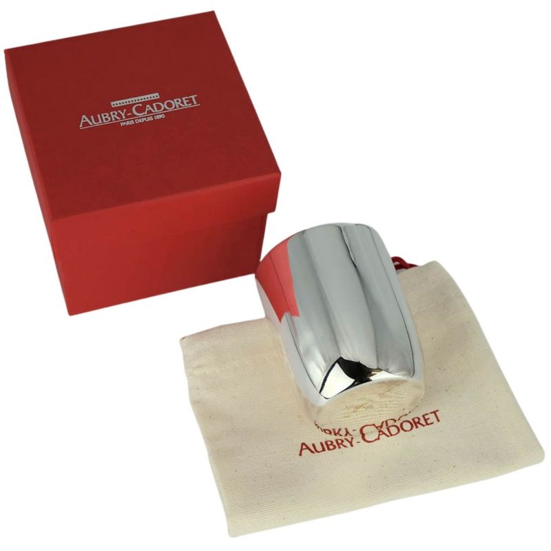 Timbale tonneau Unie personnalisable (métal argenté) Aubry-Cadoret Produit 4