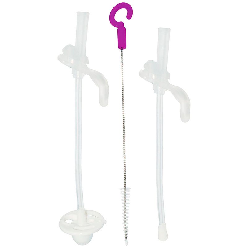 Lot de 2 pailles et brossette pour tasse à paille lestée B.Box Produit 1