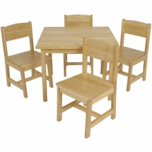 Ensemble table de ferme et ses 4 chaises bois naturel  par KidKraft
