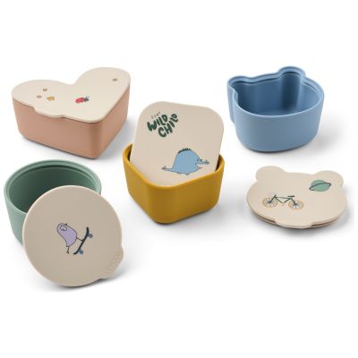 Lot de 4 boîtes à goûter Toto Tamtam-Sandy (0,54 L) Liewood