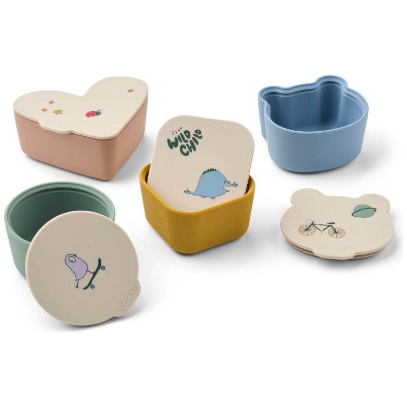Lot de 4 boîtes à goûter Toto Tamtam-Sandy (0,54 L) Liewood Produit 1