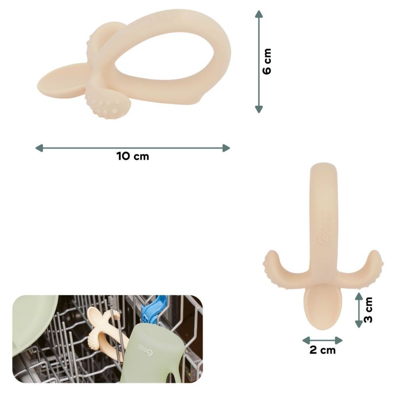 Cuillère de dentition 2 en 1 Beige Babymoov Produit 7