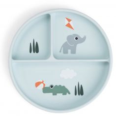 Assiette à compartiments Stick&Stay Playground Bleu - Done by Deer