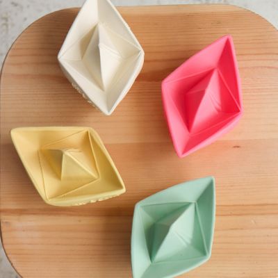 Jouet de bain bateau origami menthe : Jouets de bain