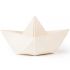Jouet de bain bateau origami latex d'hévéa blanc - Oli & Carol Jouet de bain bateau origami latex d'hévéa blanc - Oli & Carol