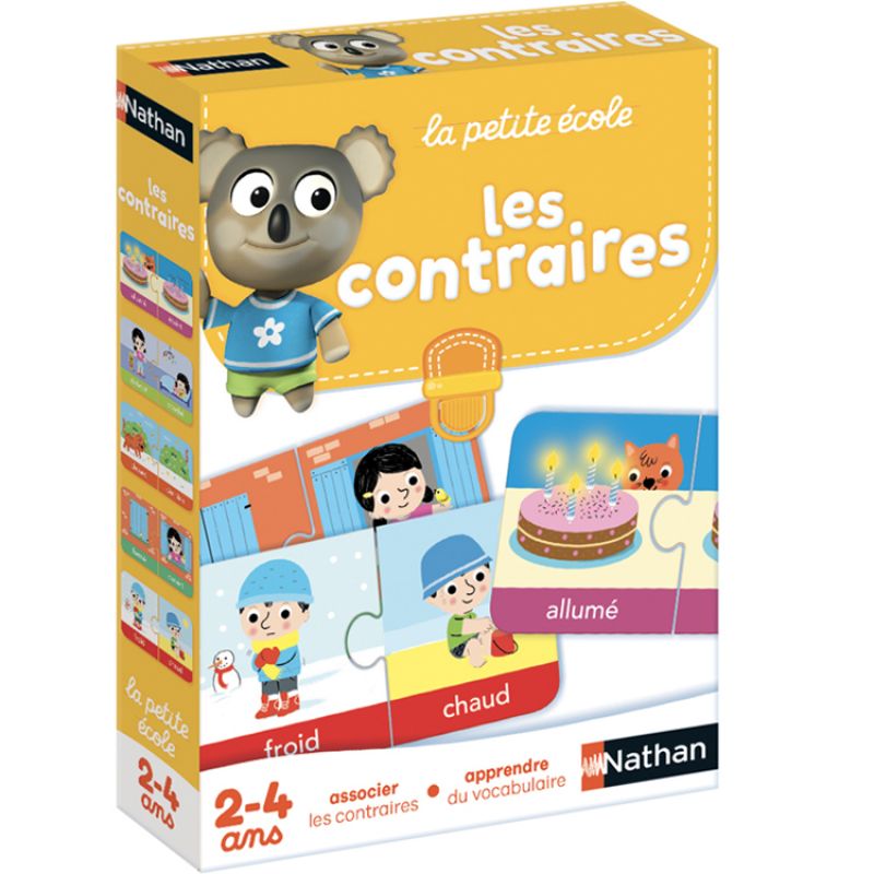 Jeu éducatif Les contraires (24 pièces) Nathan