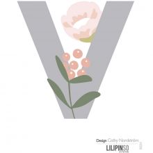 Lettre adhésive Bloom V  par Lilipinso