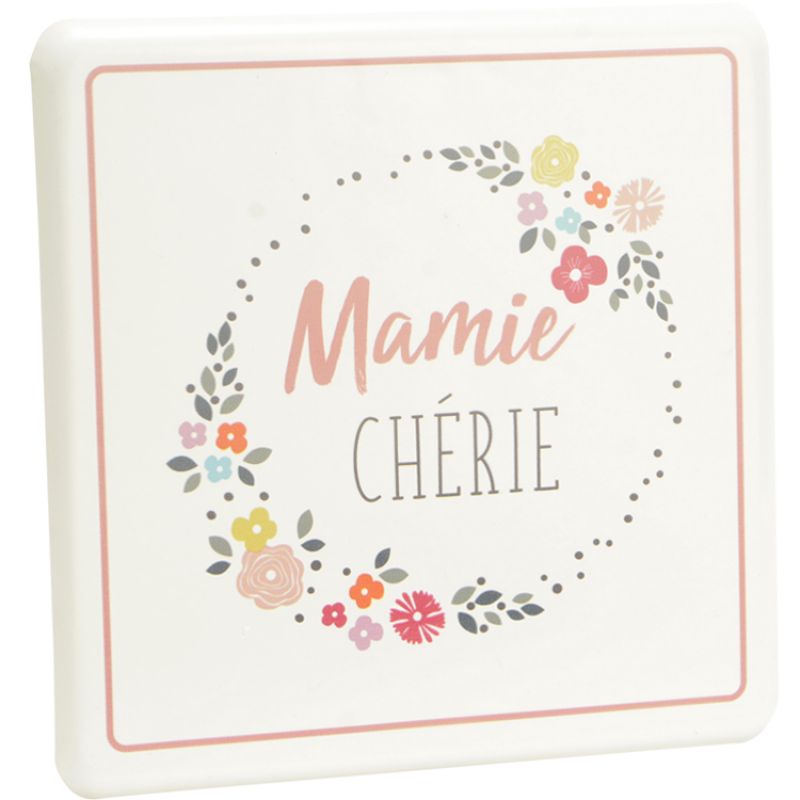 Plaque décorative en métal à accrocher Mamie chérie Amadeus Les Petits