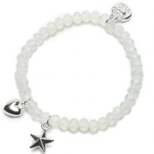 Bracelet Charm perles ice charm duo étoile et coeur  par Proud MaMa