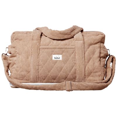 Sac à langer 24/48h Velours noisette  par BEBEL