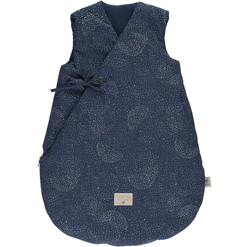 Gigoteuse chaude Cloud coton bio TOG 3.6 Gold bubble Night blue (65 cm) Nobodinoz