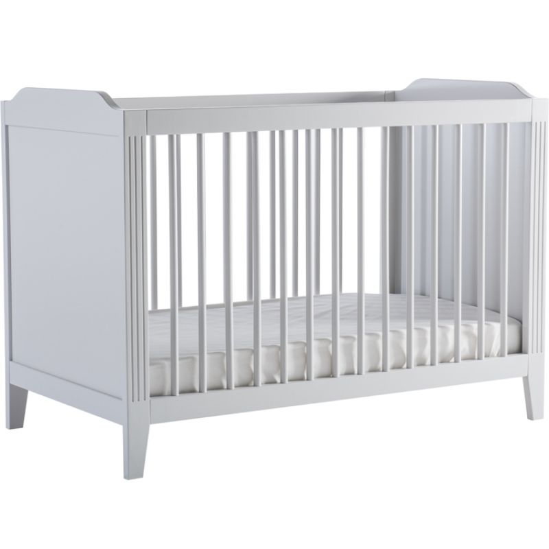 Lit bébé à barreaux Opéra gris (60 x 120 cm) Maison Charlotte