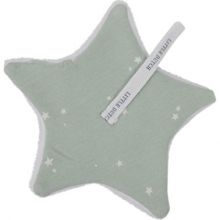 Doudou attache sucette Little stars mint (15 x 15 cm)  par Little Dutch