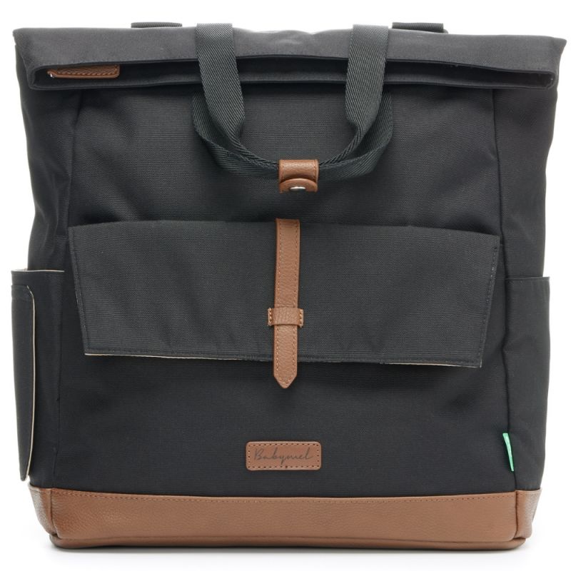 Sac à dos à langer Quinn Eco noir et marron Babymel Produit 3