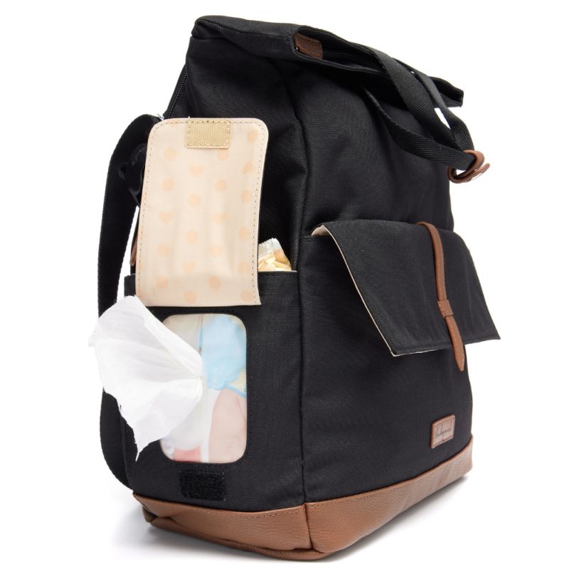 Sac à dos à langer Quinn Eco noir et marron Babymel Produit 5