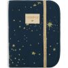Protège carnet de santé Poema coton bio Gold stella Night blue  par Nobodinoz