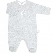 Pyjama léger terry Bmini gris à points plum (3-6 mois : 60 à 67 cm)  par Bemini