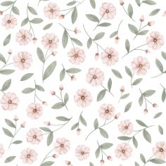 Papier peint Eclat et boutons de fleurs (50 cm x 10 m) - Lilipinso