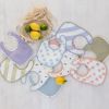 Lot de 3 bavoirs naissance GOTS Happy Fruits bleu Lässig Ambiance 4