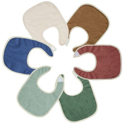 Lot de 6 bavoirs premier âge Couleurs
