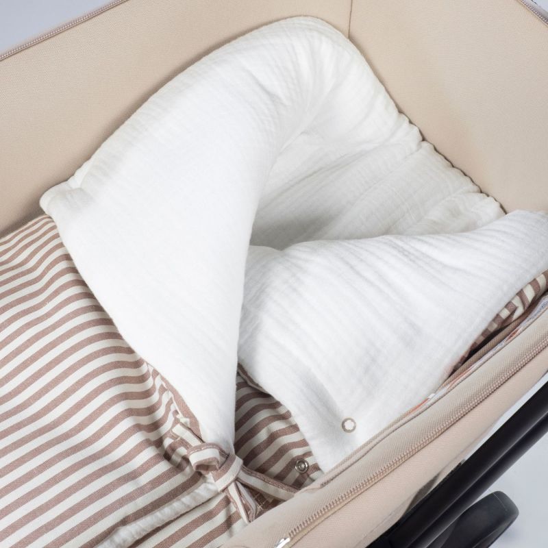 Nid d'ange et couverture Praliné Rayures Moka TOG 2,5 Walking Mum Ambiance 2