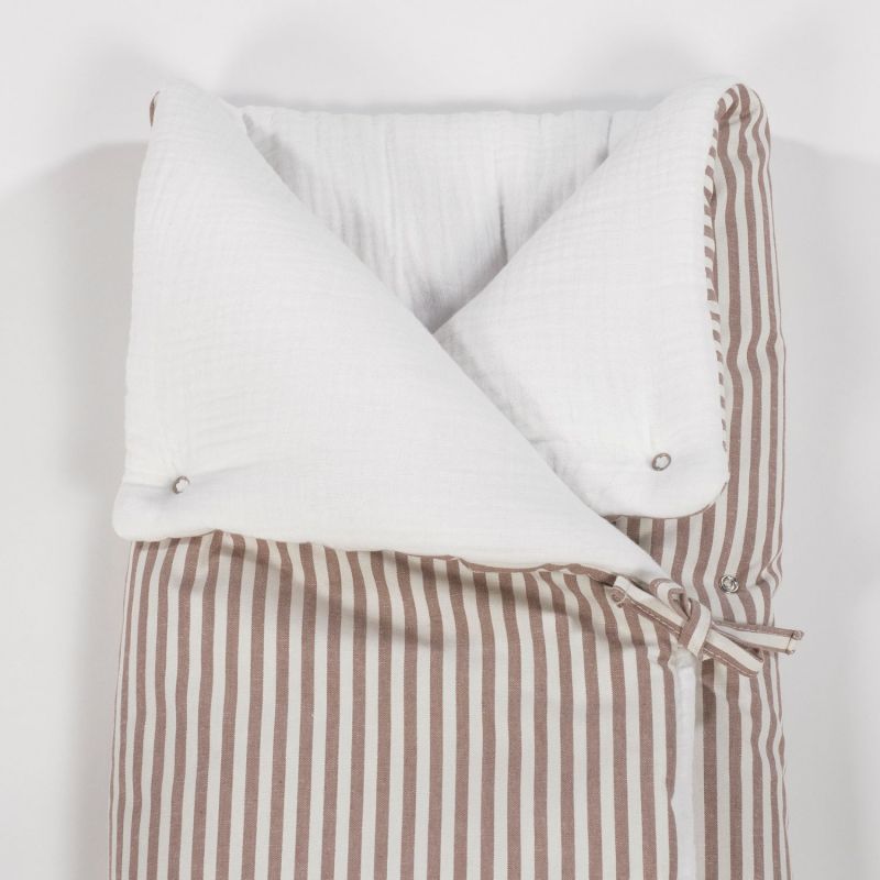 Nid d'ange et couverture Praliné Rayures Moka TOG 2,5 Walking Mum Ambiance 6