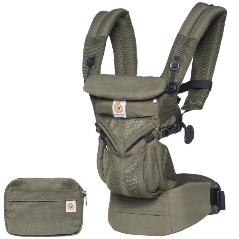 Porte bébé 360 Cool Air Mesh kaki (4 positions) Ergobaby