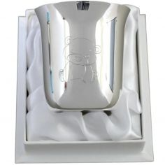 Timbale Ourson personnalisable (métal argenté) dans son coffret - Daniel Crégut