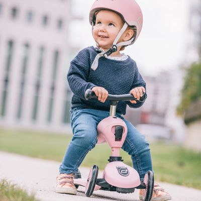 Casque de sécurité enfant pour porteur, trottinette ou vélo Rose