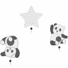 Lot de 3 patères panda Chao Chao  par Sauthon