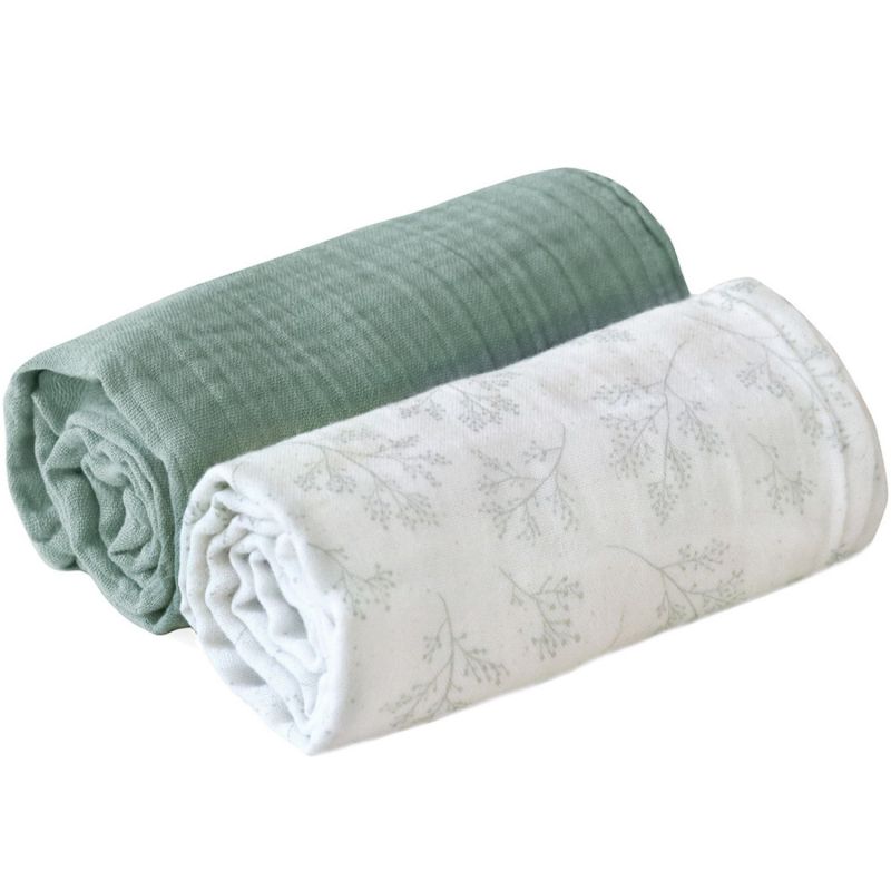 Lot de 2 langes Doli Pearl Blossom (70 x 70 cm) Charlie Crane Produit 1