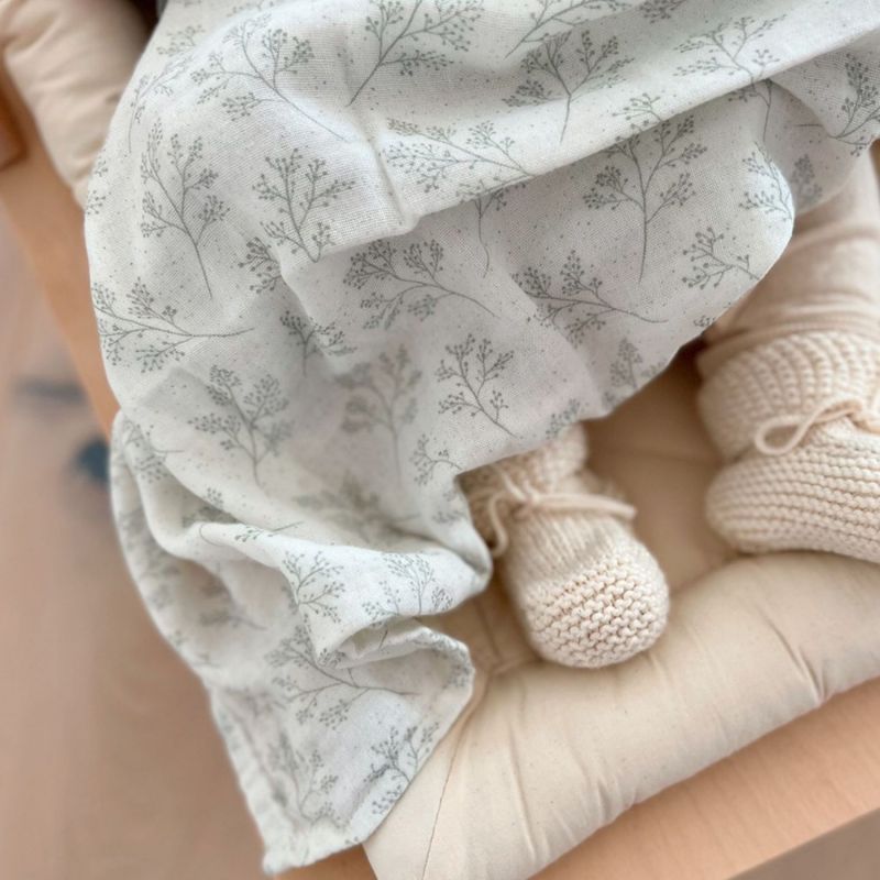 Lot de 2 langes Doli Pearl Blossom (70 x 70 cm) Charlie Crane Ambiance 2