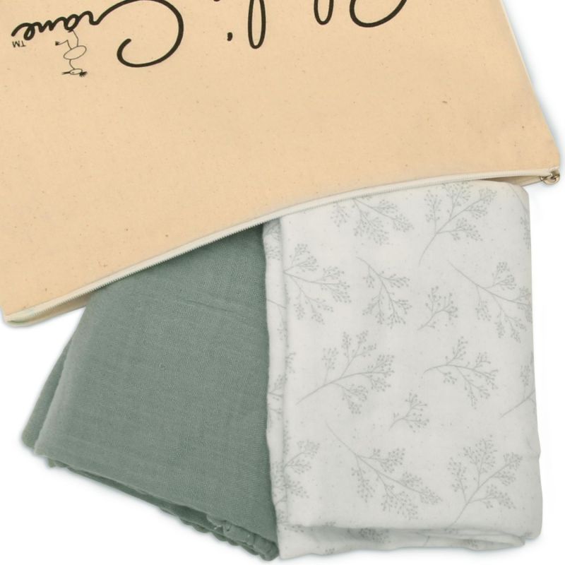 Lot de 2 langes Doli Pearl Blossom (70 x 70 cm) Charlie Crane Produit 3