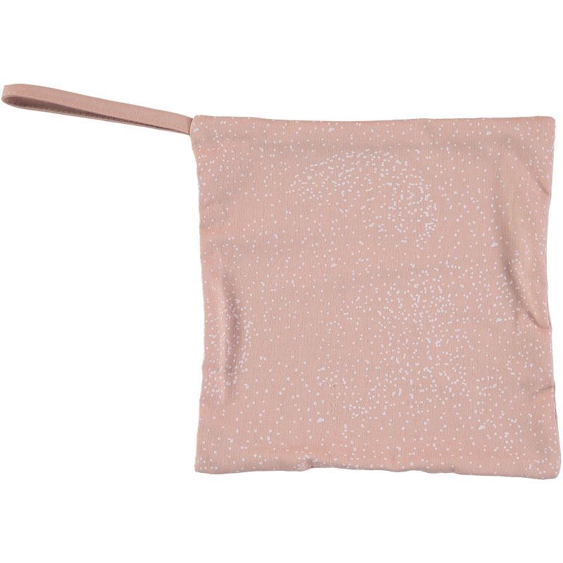 Doudou attache sucette Dodo rose White bubble Nobodinoz