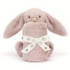 Doudou plat Bashful Luxe Lapin Rose Jellycat Produit 3