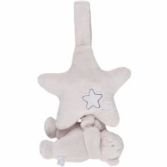 Mini doudou musical Nouky ours à suspendre Poudre d'étoiles (15 cm)