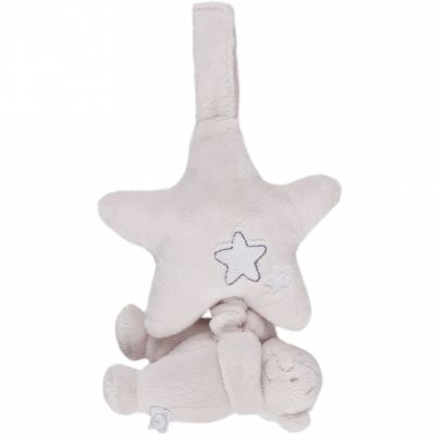 Mini doudou musical Nouky ours à suspendre Poudre d'étoiles (15 cm)  par Noukie's