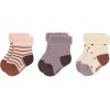 Lot de 3 paires de chaussettes bébé en coton bio Tiny Farmer lilas (pointure 12-14)  par Lässig 