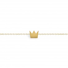 Bracelet chaîne Full couronne (vermeil doré)  par Coquine