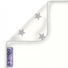 Couverture Dooky Blanket bicolore blanche étoiles grises (70 x 85 cm)  par Dooky