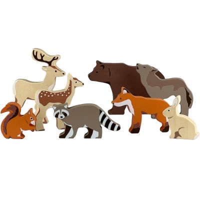 Set 8 animaux en bois forêt  par Egmont Toys