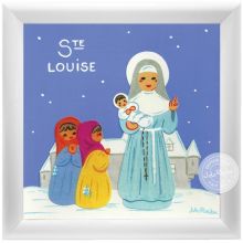 Tableau religieux Ste Louise Saint Patron personnalisable (15 x 15 cm)  par Atelier de Rosbo