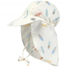 Casquette protège nuque anti-UV Planches de surf écru (03-06 mois) - Lässig 